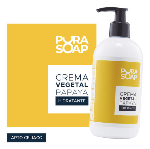 Crema Corporal Hidratante De Papaya,coco,otros - Pura Soap Fragancia Papaya