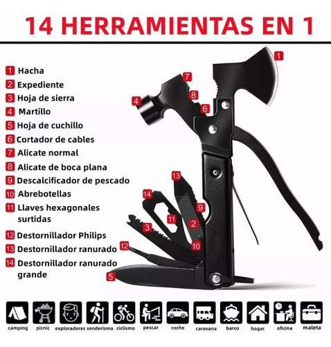 I Alicates De Seguridad Multifuncionales Portátiles 14 En 1