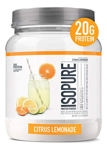 Proteína Em Pó Isopure, Proteína Isolada De Whey Transparen