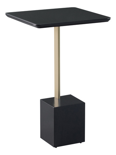 Mesa Decorativa Goagil 35x35 Tampo E Base Preto - Gran Belo
