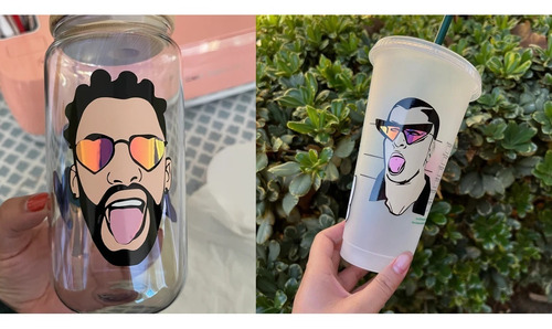 Mega Pack 40 Vectores Bad Bunny Para Tazas Poleras Botellas