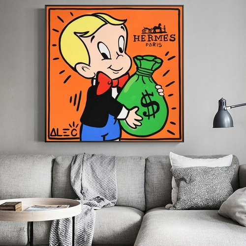 Pintura Alec Monopoly 50 X 50 Cm.