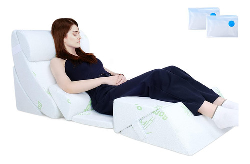 Coolbebe Juego De 7 Almohadas De Cuña Para Cama, Almohada De