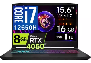 Msi Katana 15 Core I7 12650h 1tb 16gb Rtx4060 8gb 15.6'