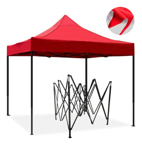 Gazebo Plegable 3 X 3 Hierro Reforzado. Filtro Uv Impermeabl