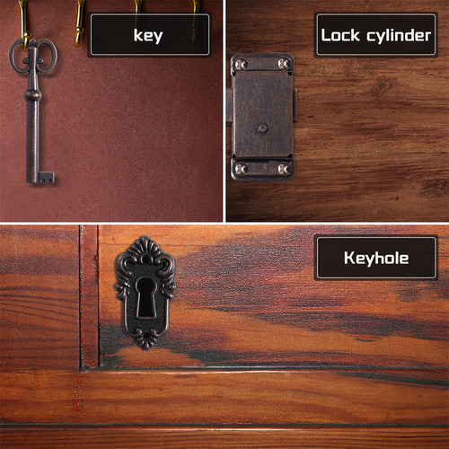 Z Cerradura Para Muebles Antiguos Skeleton Keys
