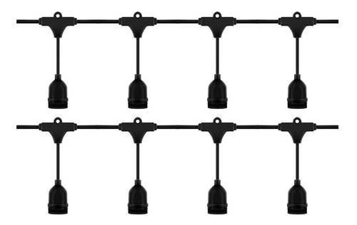 Varal De Luzes Porta Lâmpadas 8 Soquetes E27 Sth7099 5m