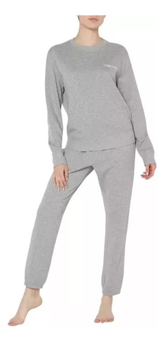 Pijama Calvin Klein Sudadera Y Pants Gris Mujer Qp3002s-050