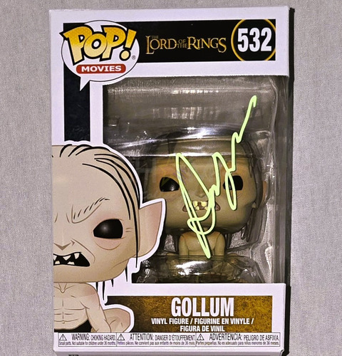 Funko Pop! Autografiado Andy Serkis Gollum Lord Of The Rings