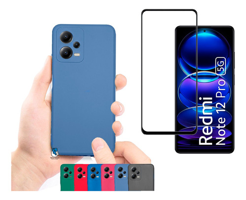 Vidrio Templado Para Xiaomi Note 12 Pro 5g + Funda Silicona