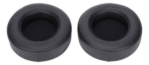 Almohadillas De Cuero Negro Para Auriculares, De Repuesto Bl