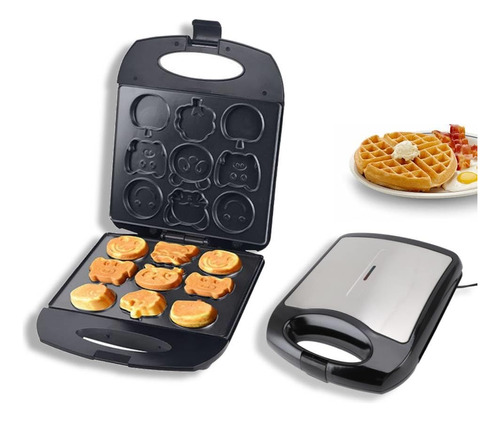 Waffle Maker, 9 Fun Cartoon Shaped Waffles Pancakes For Kid.