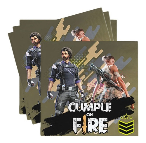 Servilletas De Papel Para Decoración Motivo Free Fire