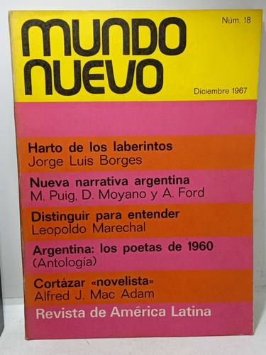 Mundo Nuevo - Revista De América Latina - 1967 - Poetas Arg