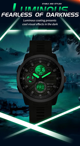 Reloj Electrónico De Lujo Sanda 3379, Reloj Deportivo Plegab