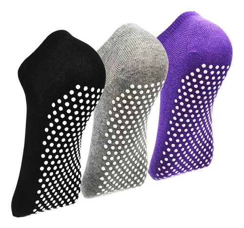 Calcetines de yoga para mujer, 5 pares de calcetines antideslizantes de  agarre pegajoso, ideales para pilates, barras, danza de ballet