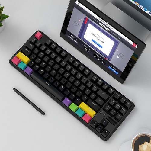 Imagen 3 de 7 de Teclado Mecánico Bluetooth Full Rgb Brown - Ajazz K870t