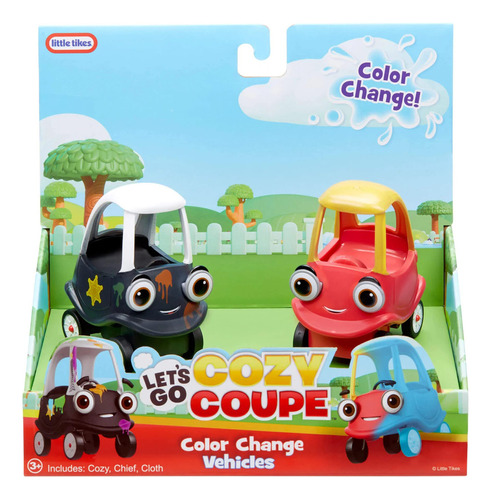 Little Tikes Let's Go Cozy Coupe - Paquete De 2 Mini Veh.