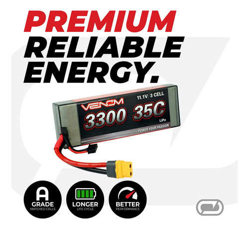 Batería Venom Drive Series 35c 3s - 3300mah 11.1v Lipo Rc -