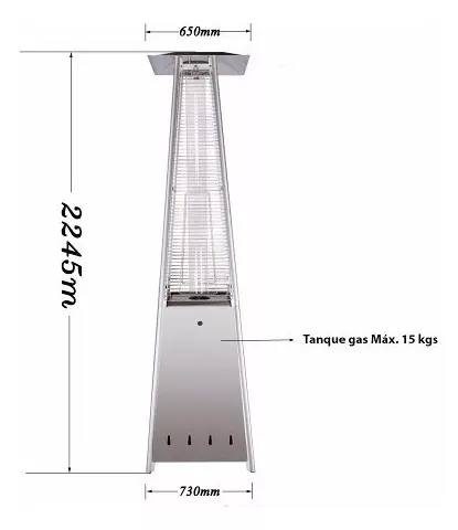 Estufa para Exterior Tipo Hongo Daewoo DAZCGB-A