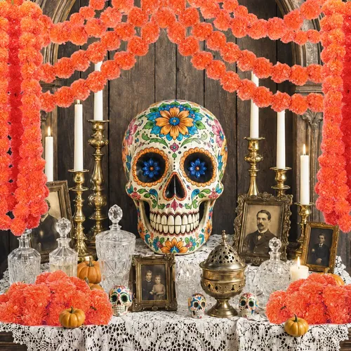 360pzs Flores Artificial Cempasúchil Decoración Día Muertos | MercadoLibre