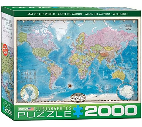 Mapa De Eurographics Del Rompecabezas Del Mundo 2000 Piezas