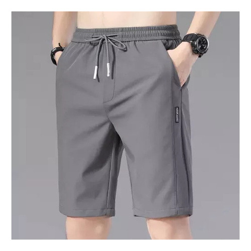 Shorts Masculinos Soltos E Elásticos De Seda Gelada