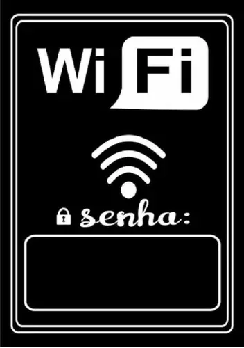 Segunda imagem para pesquisa de placa decorativa senha wifi