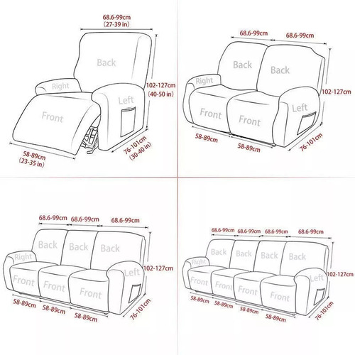 Fundas Elásticas Para Sofás Reclinables Fundas Para Sillones