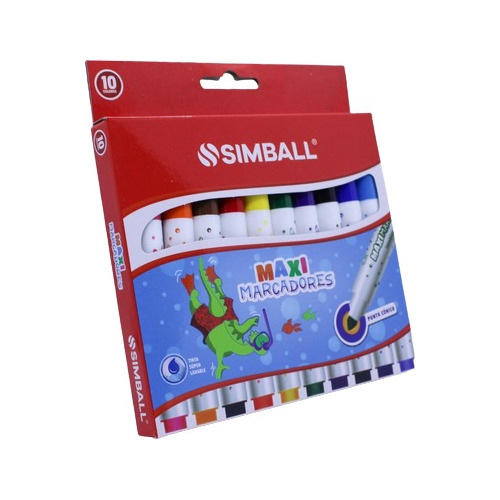 Marcador Simball Maxi Gruesos Jumbo Colores X10 