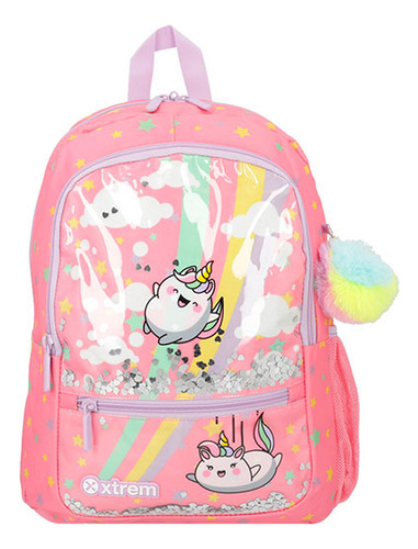 Mochila Backpack Logan 4xt Pink Unicorn Xtrem