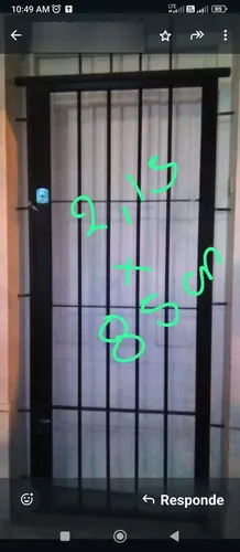 Rejas Hierro Puertas Negro (Usado)