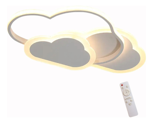 Lampara De Techo Infantil Nube Decorativa 3 Tonos De Luz 