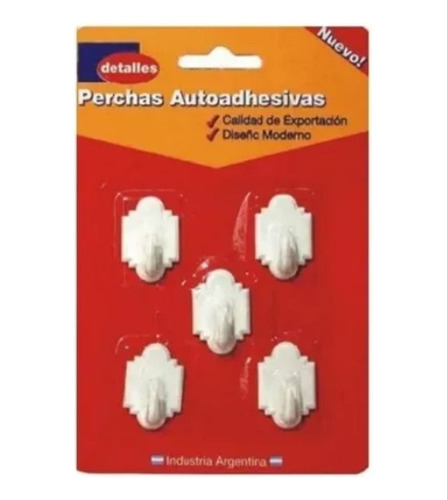 Perchas Chicas Kodiko Autoadhesivas Set X 5