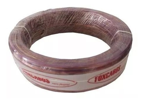 Fio Cristal Fox 2x0,50mm Som Ambiente E Automotivo 100mt