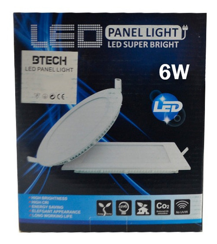 Panel Led Para Empotrar 6w 6500k Ac 85 - Bpe06f - 10 Unid