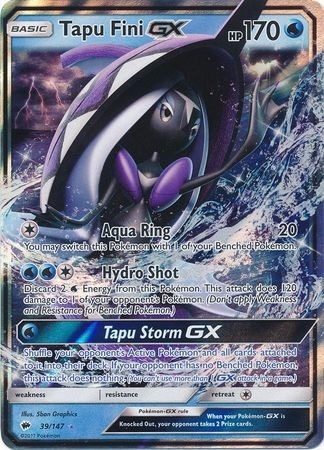 Tapu Fini Gx 39/147 Ultra Raro Pokemon Tcg