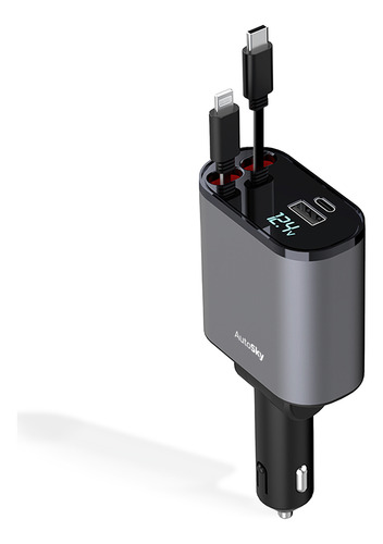Cargador De Celular 4n1 Con Carga Rapida Y Cables Retractil