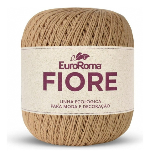 Linha Barbante Fiore 8/4 Euroroma 500m Cores Tricô Crochê Cor Bege - 1110