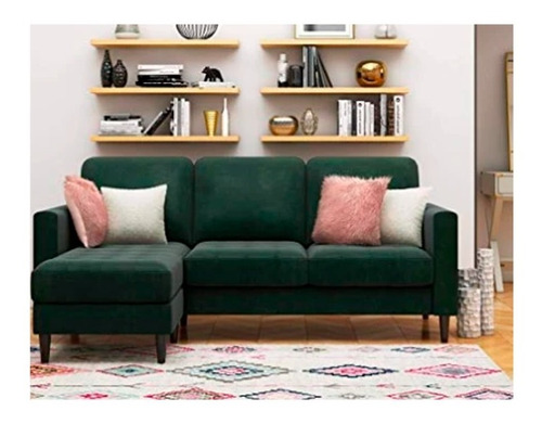 Mueble Sala Evelyn Derecho Verde Sofa Salas Sillones