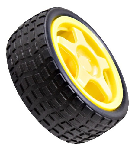 2pcs Llantas Amarillas Para Motor Reductor Ruedas Robotica