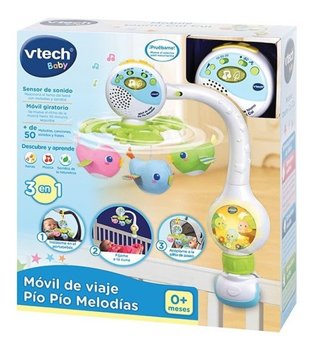 Movil Para Cuna Se Activa Con El Llanto Bebe Lampara Vtech