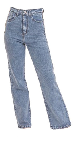 Jean Mom Tiro Alto Calidad Premium Denim Estilo Nevado