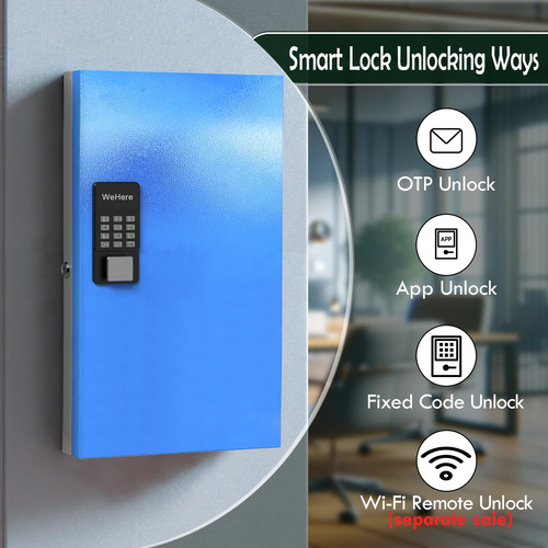 Caja De Bloqueo Para 96 Llaves Montaje En Pared Bluetooth