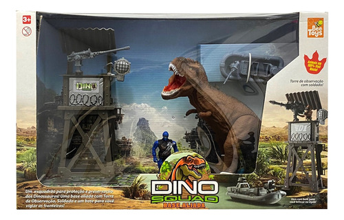 Dino Squad Base Aliada Set T-rex Dinosaurio Juguete Nene