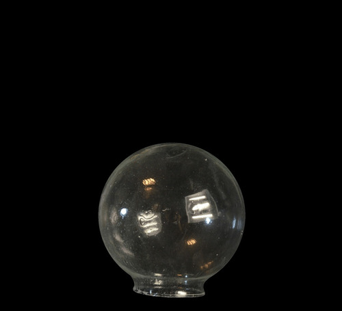 Imagen 1 de 5 de Tulipa Globo 8x15 Vidrio Burbuja Transparente Con Cuello