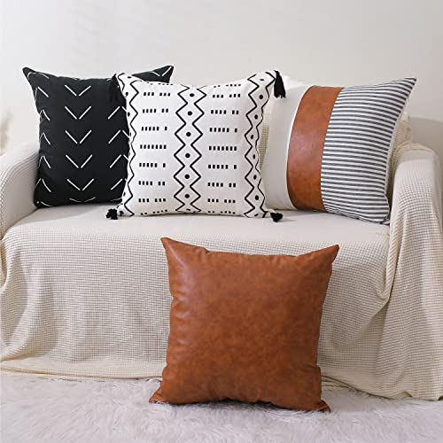 Boho Pillow Covers 18 * 18 Inch Set Of 4 Modern Neutral...