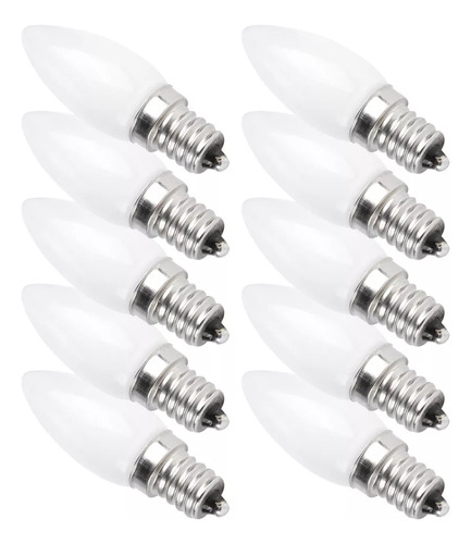 Bombilla Led Clásica E12 Para Candelabros, 10 Unidades