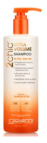 Shampoo Voluminizador  2chic - Fórmula Diaria Con Papaya Y M