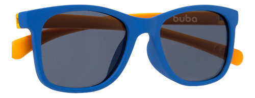 Óculos De Sol Infantil Armação Flexível Proteção Uv400 Buba Cor da armação Azul Cor da haste Amarelo Cor da lente Preto